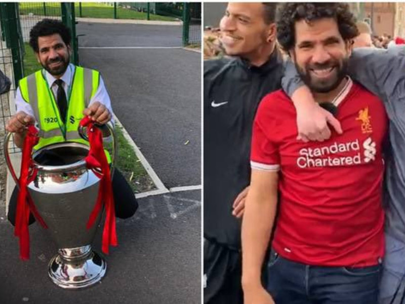 تعرف على شبيه محمد صلاح الذي يعمل معه في نفس النادي